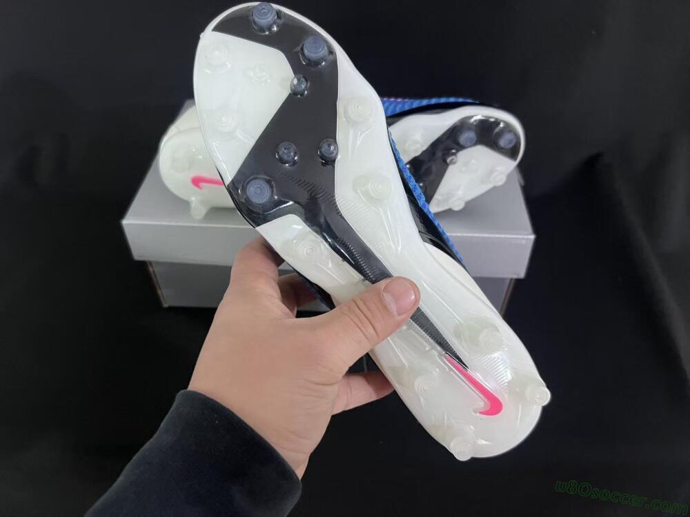 Nike Phantom 6 Elite Low FG Firm Ground Soccer Cleats - Blue/Electric Blue/Fierce Pink