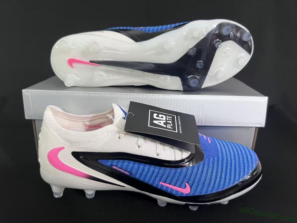 Nike Phantom 6 Elite Low FG Firm Ground Soccer Cleats - Blue/Electric Blue/Fierce Pink