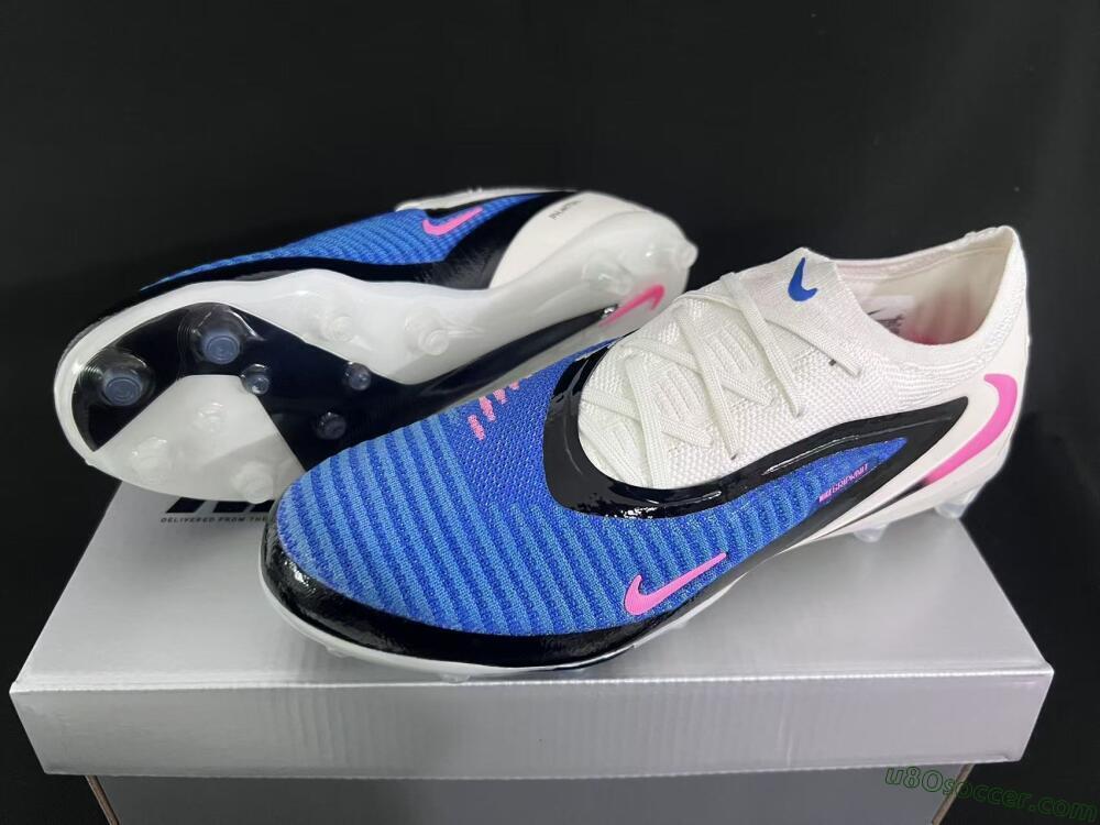 Nike Phantom 6 Elite Low FG Firm Ground Soccer Cleats - Blue/Electric Blue/Fierce Pink