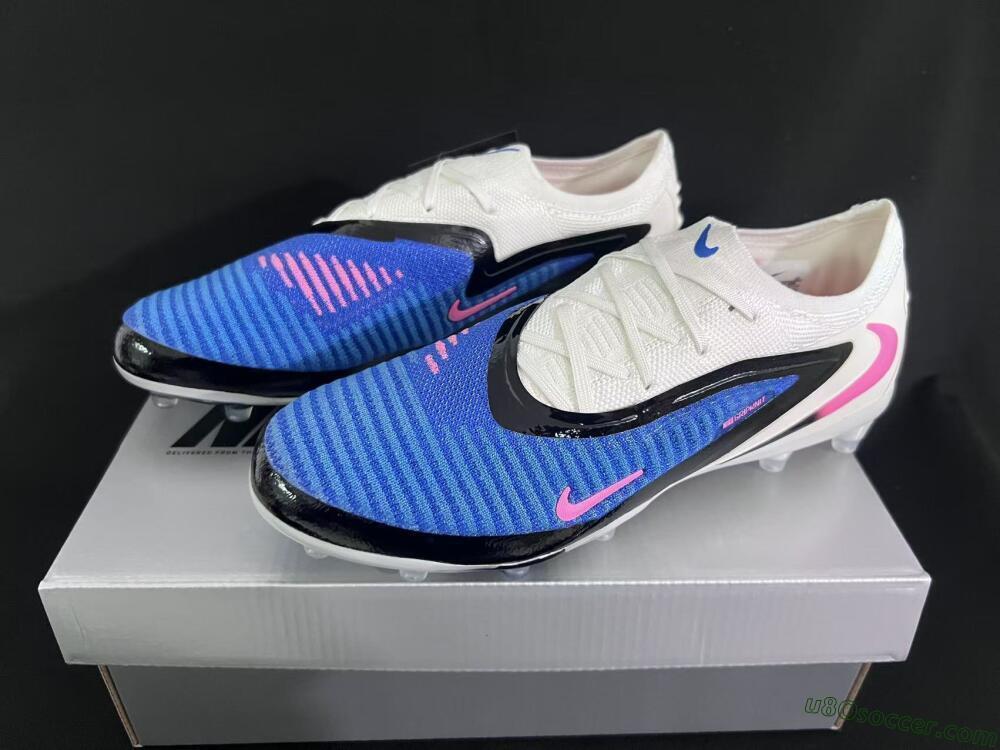 Nike Phantom 6 Elite Low FG Firm Ground Soccer Cleats - Blue/Electric Blue/Fierce Pink