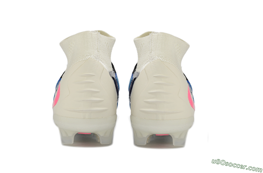 Nike Phantom 6 Elite High FG Firm Ground Soccer Cleats - Blue/Electric Blue/Neon Pink 5