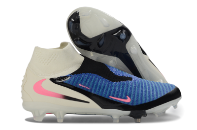 Nike Phantom 6 Elite High FG Firm Ground Soccer Cleats - Blue/Electric Blue/Neon Pink