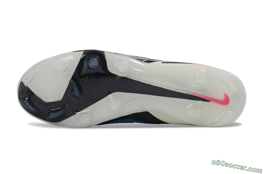 Nike Phantom 6 Elite High FG Firm Ground Soccer Cleats - Blue/Electric Blue/Neon Pink 6