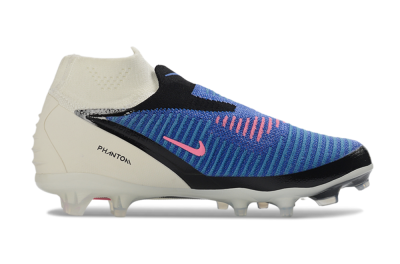 Nike Phantom 6 Elite High FG Firm Ground Soccer Cleats - Blue/Electric Blue/Neon Pink