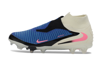 Nike Phantom 6 Elite High FG Firm Ground Soccer Cleats - Blue/Electric Blue/Neon Pink