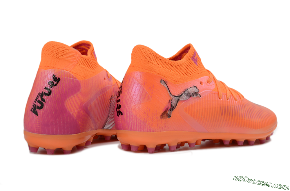 Puma Future 8 Ultimate MG Multi Ground Soccer Cleats - Orange/Vibrant Coral/Hot Pink 6