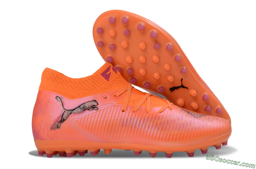 Puma Future 8 Ultimate MG Multi Ground Soccer Cleats - Orange/Vibrant Coral/Hot Pink 1