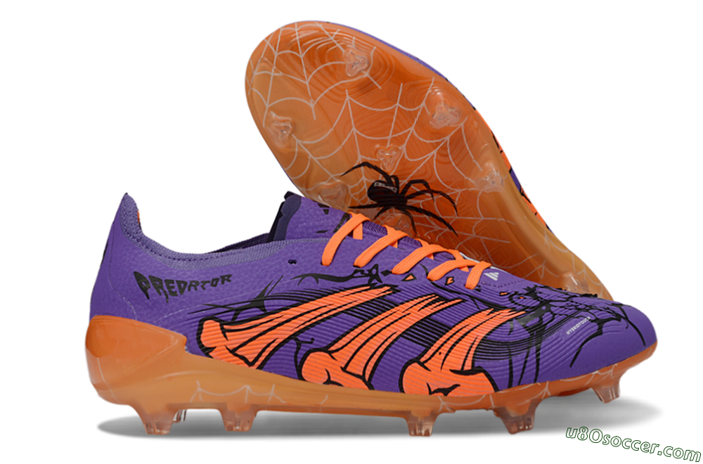 UFL x Adidas Predator 25 Elite FG Firm Ground Soccer Cleats - Purple/Bright Orange/Spider Black 1