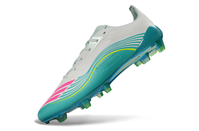 Messi x Adidas F50 Elite FG Firm Ground Soccer Cleats - Aqua/Coral Twist/Neon Green