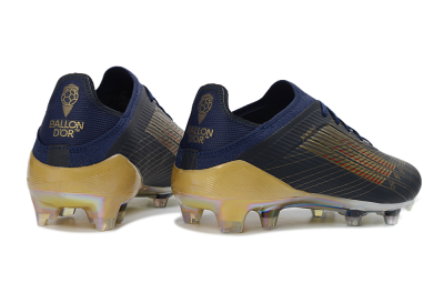 Dembélé x Adidas F50 Elite FG Firm Ground Soccer Cleats - Navy/Champagne Gold/Light Prism