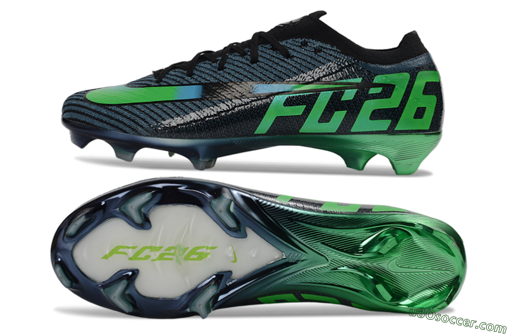 EAFC x Nike Air Zoom Mercurial Vapor 16 Elite FG Firm Ground Soccer Cleats - Black/Green Glow/Frosted Shadow 0