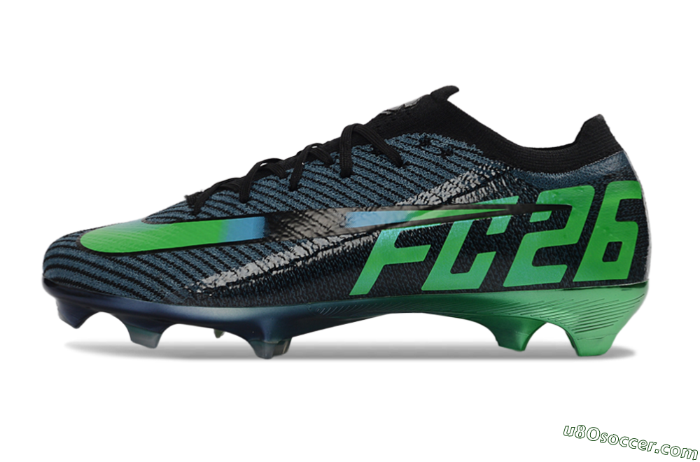 EAFC x Nike Air Zoom Mercurial Vapor 16 Elite FG Firm Ground Soccer Cleats - Black/Green Glow/Frosted Shadow 2