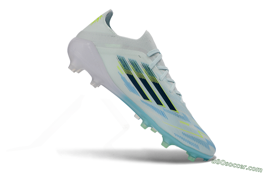 Adidas F50 Elite AG Artificial Grass Soccer Cleats - Blue/Aqua Breeze/Neon Yellow 4