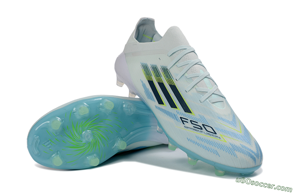 Adidas F50 Elite AG Artificial Grass Soccer Cleats - Blue/Aqua Breeze/Neon Yellow 3