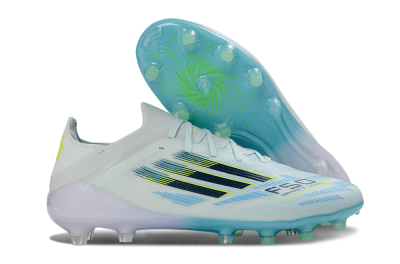 Adidas F50 Elite AG Artificial Grass Soccer Cleats - Blue/Aqua Breeze/Neon Yellow