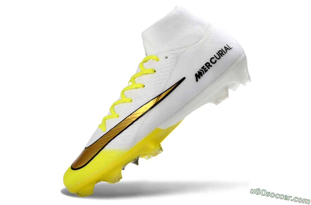 Nike Air Zoom Mercurial Superfly 10 Elite FG Firm Ground Soccer Cleats - Yellow/Bright Yellow/Sleek White 5