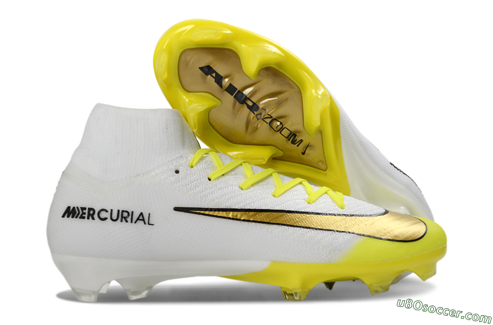 Nike Air Zoom Mercurial Superfly 10 Elite FG Firm Ground Soccer Cleats - Yellow/Bright Yellow/Sleek White 1