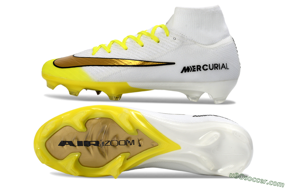Nike Air Zoom Mercurial Superfly 10 Elite FG Firm Ground Soccer Cleats - Yellow/Bright Yellow/Sleek White 0