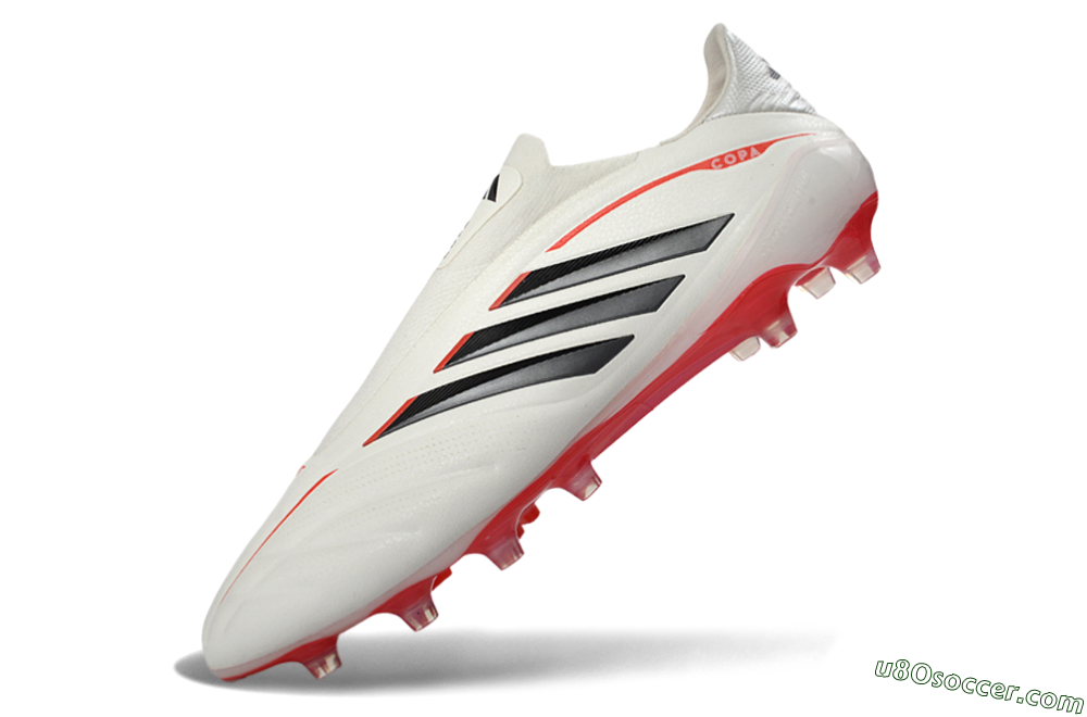 Adidas Copa Pure 4 FG Firm Ground Soccer Cleats - White/Crimson/Black 5