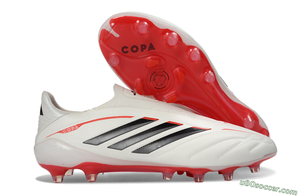Adidas Copa Pure 4 FG Firm Ground Soccer Cleats - White/Crimson/Black 1