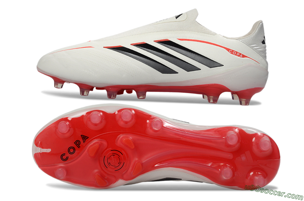 Adidas Copa Pure 4 FG Firm Ground Soccer Cleats - White/Crimson/Black 0
