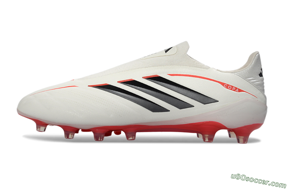 Adidas Copa Pure 4 FG Firm Ground Soccer Cleats - White/Crimson/Black 2
