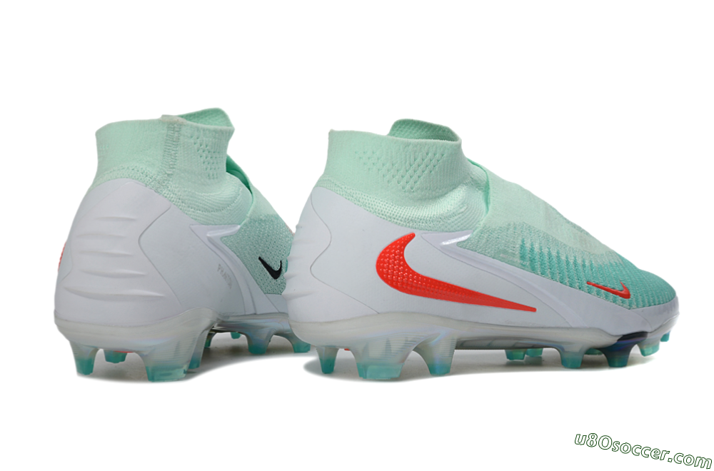 Nike Phantom 6 Elite High FG Firm Ground Soccer Cleats - Aqua/Coral Burst/Luminous White 6