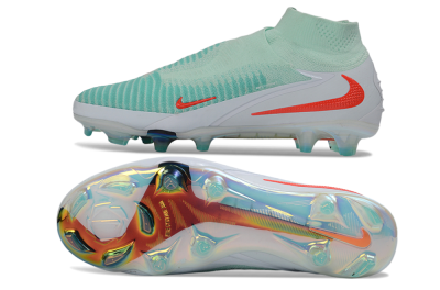Nike Phantom 6 Elite High FG Firm Ground Soccer Cleats - Aqua/Coral Burst/Luminous White
