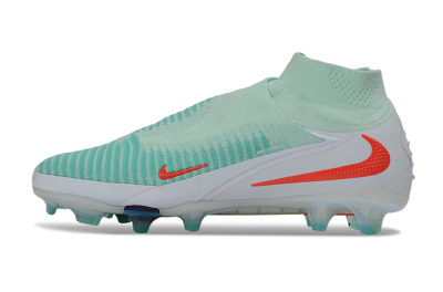 Nike Phantom 6 Elite High FG Firm Ground Soccer Cleats - Aqua/Coral Burst/Luminous White