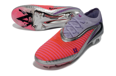 Nike Phantom 6 Elite Low FG Firm Ground Soccer Cleats - Pink/Vibrant Coral/Metallic Silver