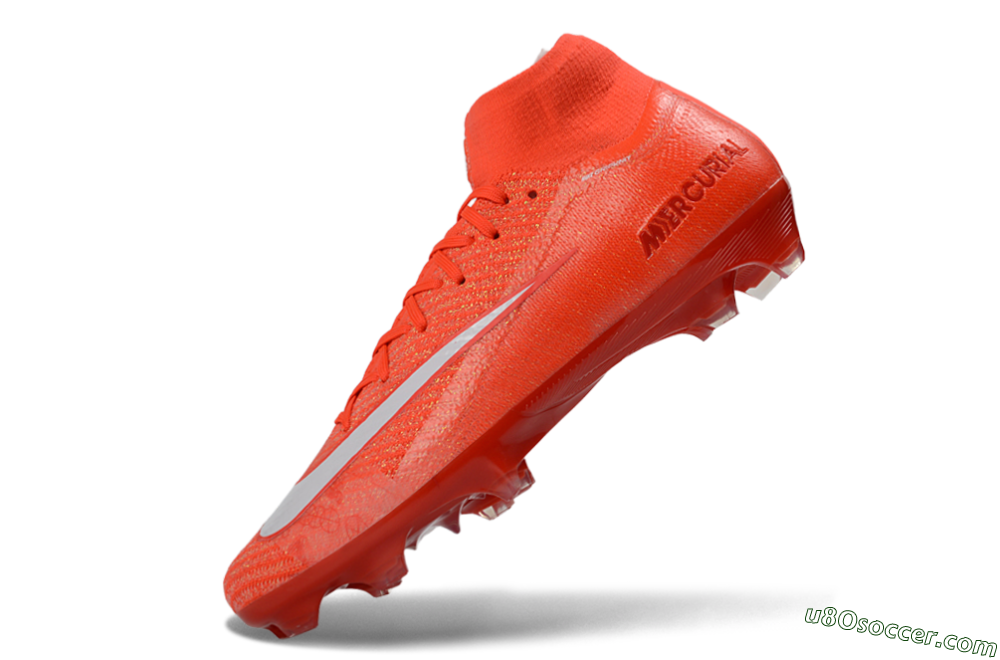 Nike Air Zoom Mercurial Superfly 10 Elite FG Firm Ground Soccer Cleats - Red/Vibrant Ember/Fiery Blaze 5