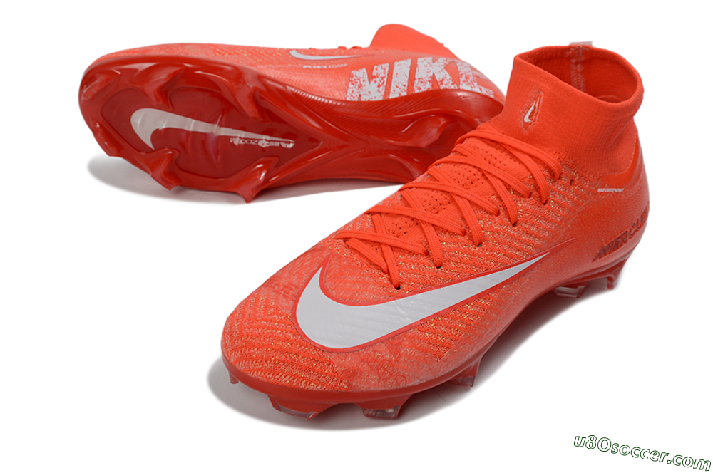Nike Air Zoom Mercurial Superfly 10 Elite FG Firm Ground Soccer Cleats - Red/Vibrant Ember/Fiery Blaze 3