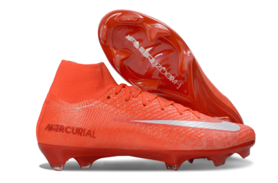 Nike Air Zoom Mercurial Superfly 10 Elite FG Firm Ground Soccer Cleats - Red/Vibrant Ember/Fiery Blaze