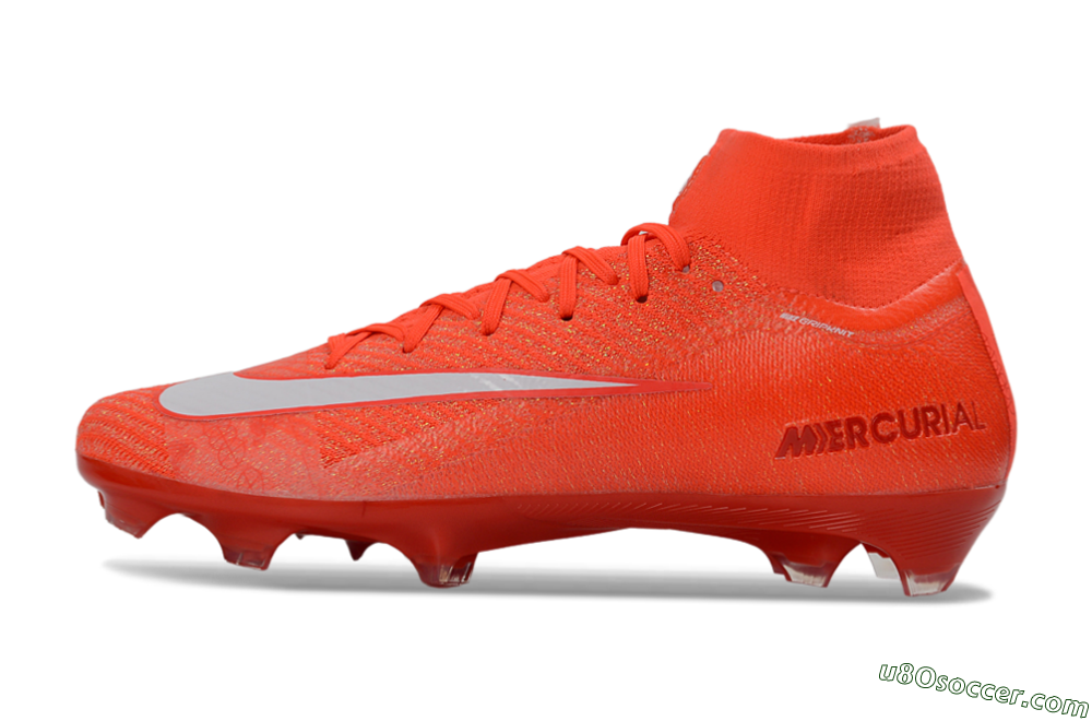 Nike Air Zoom Mercurial Superfly 10 Elite FG Firm Ground Soccer Cleats - Red/Vibrant Ember/Fiery Blaze 2