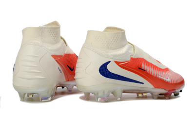 Nike Phantom 6 Elite High FG Firm Ground Soccer Cleats - Orange/Bright Coral/Deep Blue