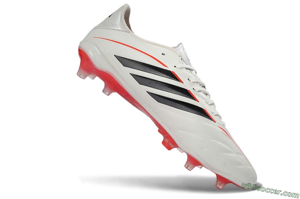 Adidas Copa Pure 4 FG Firm Ground Soccer Cleats - White/Crimson Red/Black 4
