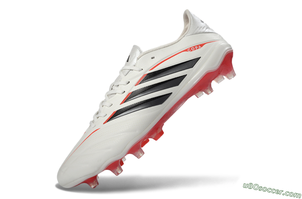 Adidas Copa Pure 4 FG Firm Ground Soccer Cleats - White/Crimson Red/Black 5