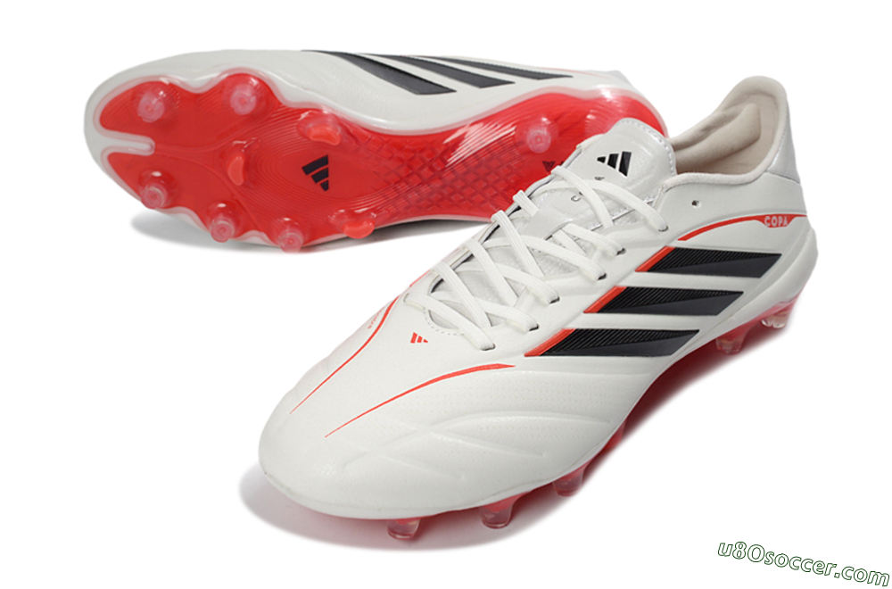 Adidas Copa Pure 4 FG Firm Ground Soccer Cleats - White/Crimson Red/Black 3