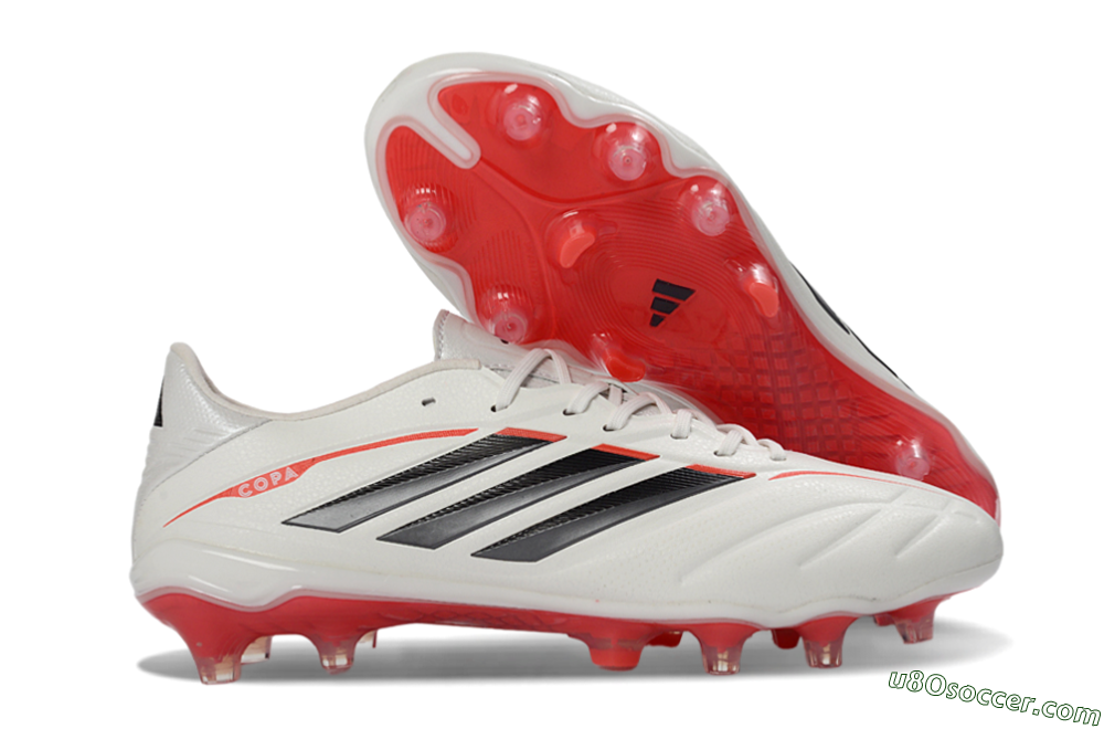Adidas Copa Pure 4 FG Firm Ground Soccer Cleats - White/Crimson Red/Black 1