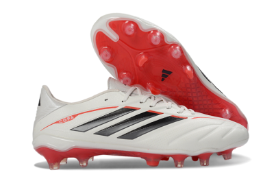 Adidas Copa Pure 4 FG Firm Ground Soccer Cleats - White/Crimson Red/Black