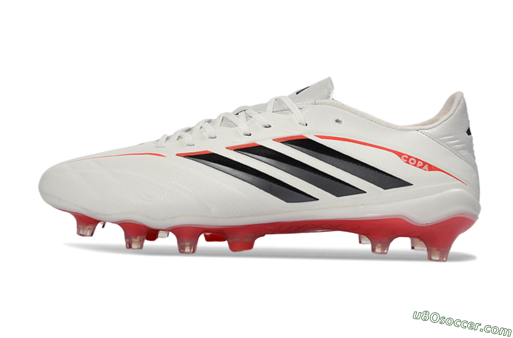 Adidas Copa Pure 4 FG Firm Ground Soccer Cleats - White/Crimson Red/Black 2