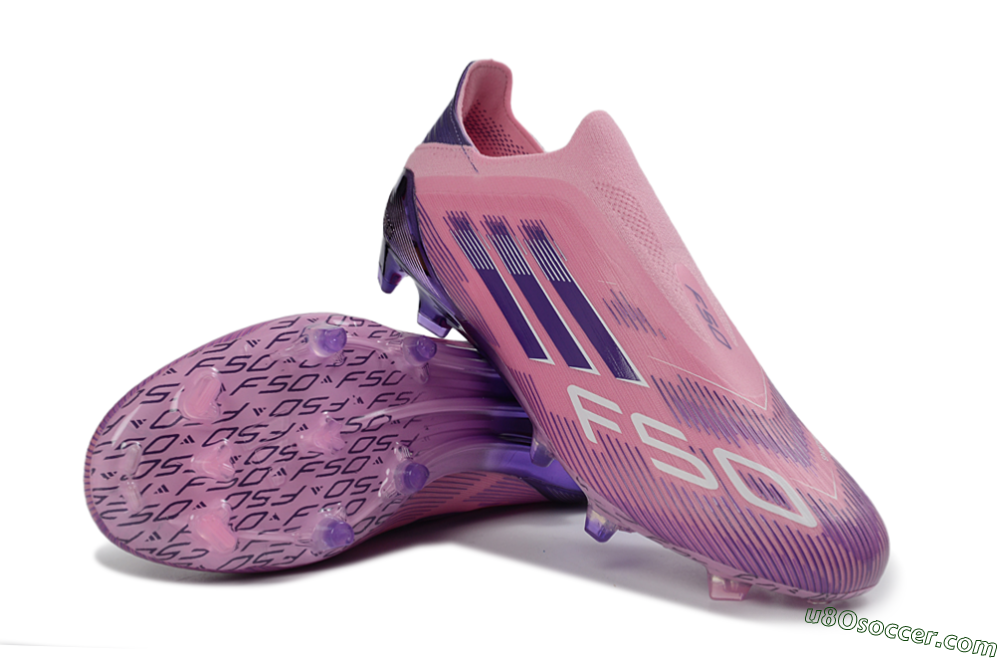 Adidas F50 Elite Laceless FG Firm Ground Soccer Cleats - Pink/Lavender Mist/Purple Haze 3