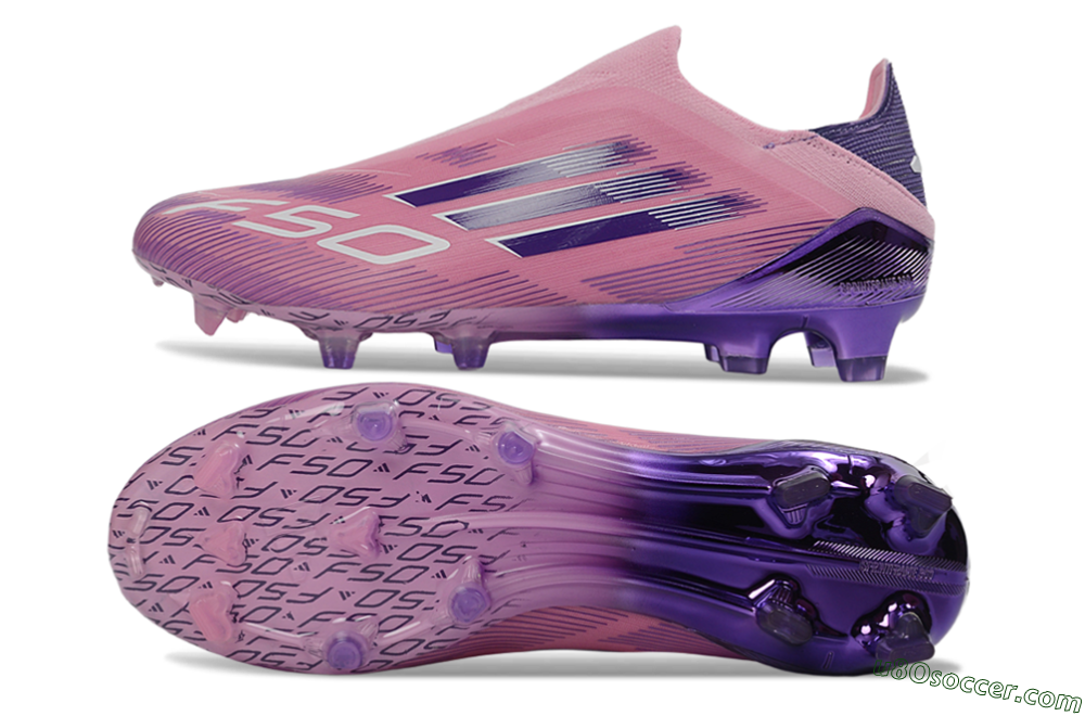 Adidas F50 Elite Laceless FG Firm Ground Soccer Cleats - Pink/Lavender Mist/Purple Haze 0