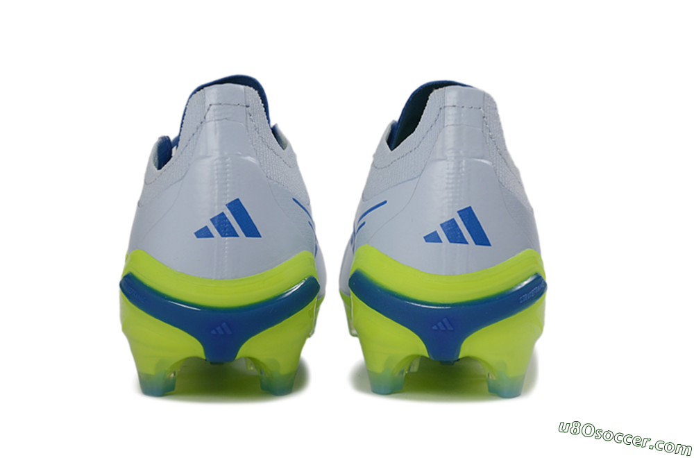 Adidas Predator 26 Elite FG Firm Ground Soccer Cleats - Gray/Electric Green/Navy Blue 5