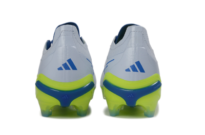 Adidas Predator 26 Elite FG Firm Ground Soccer Cleats - Gray/Electric Green/Navy Blue