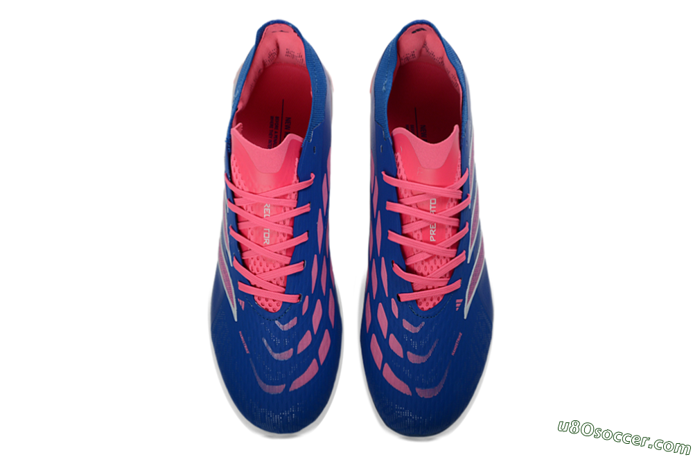 Adidas Predator 26 Elite FG Firm Ground Soccer Cleats - Blue/Electric Blue/Fusion Pink 4