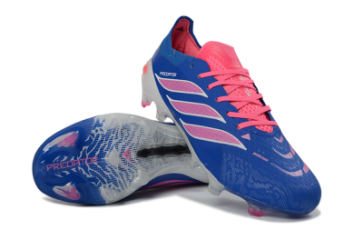 Adidas Predator 26 Elite FG Firm Ground Soccer Cleats - Blue/Electric Blue/Fusion Pink