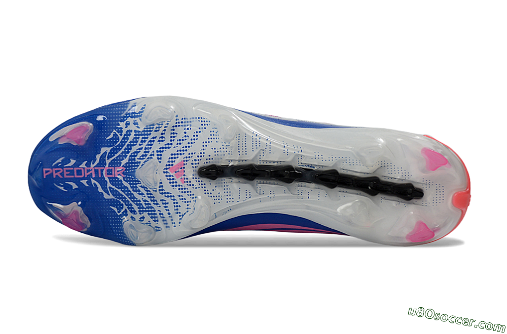 Adidas Predator 26 Elite FG Firm Ground Soccer Cleats - Blue/Electric Blue/Fusion Pink 6