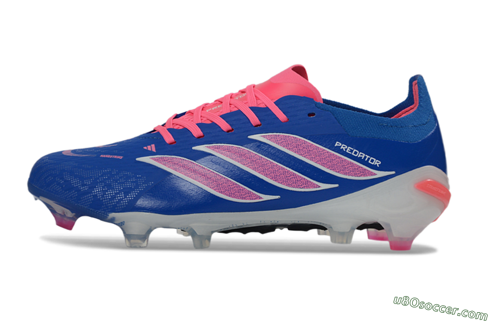 Adidas Predator 26 Elite FG Firm Ground Soccer Cleats - Blue/Electric Blue/Fusion Pink 2