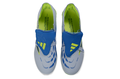 Adidas Predator 26 Elite Fold-Over Tongue FG Firm Ground Soccer Cleats - Gray/Vibrant Blue/Bright Lime